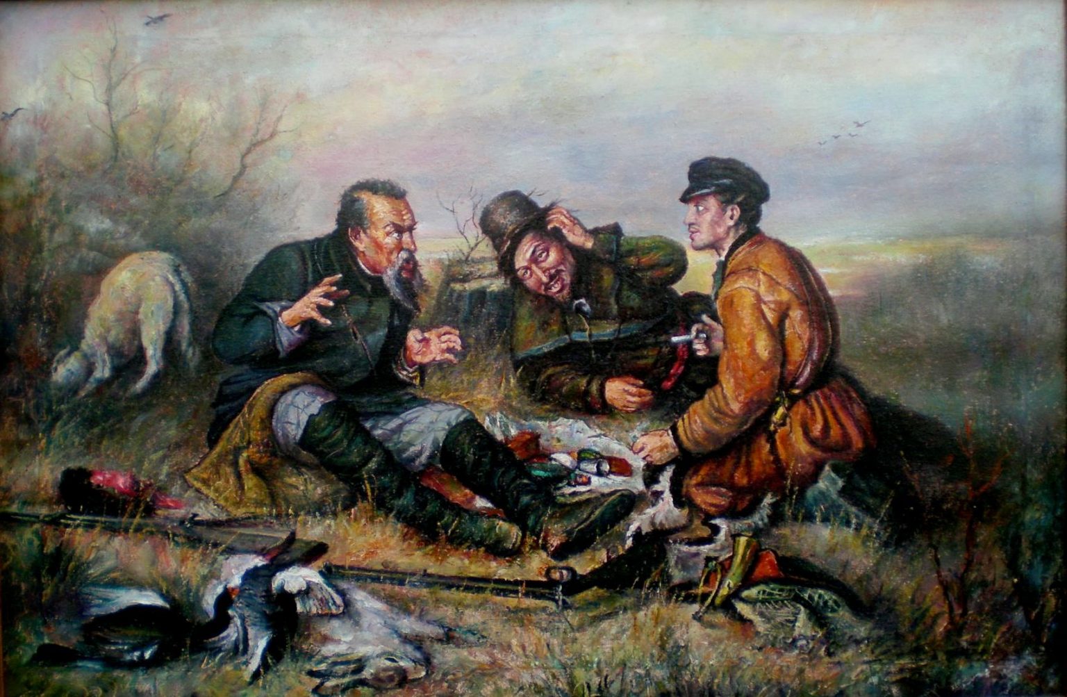 Василий Григорьевич Перов охотники на привале