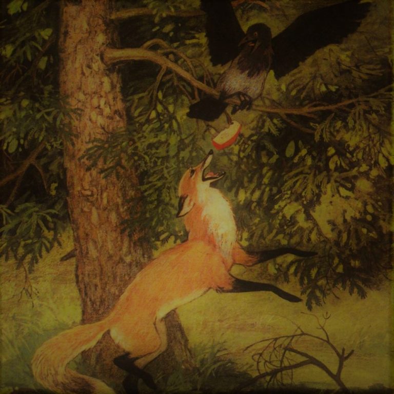 Ворона и Лисица 🐲 краткое содержание, о произведении