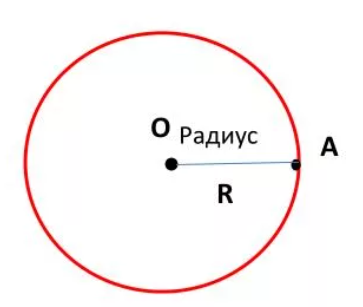 Радиус на рисунке