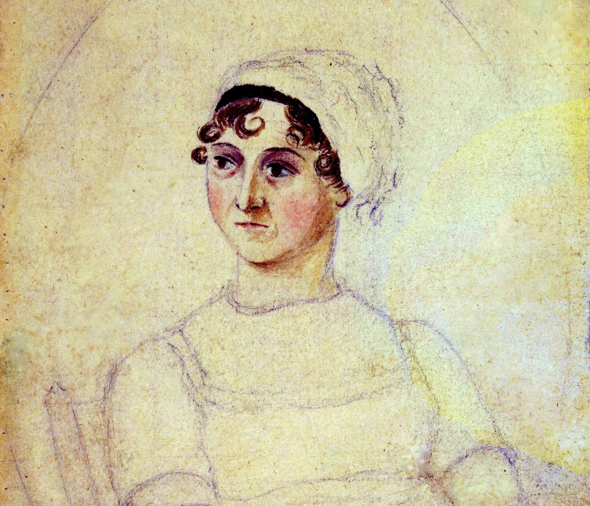 Джейн Остин, рисунок работы Кассандры Остин, около 1810 года.