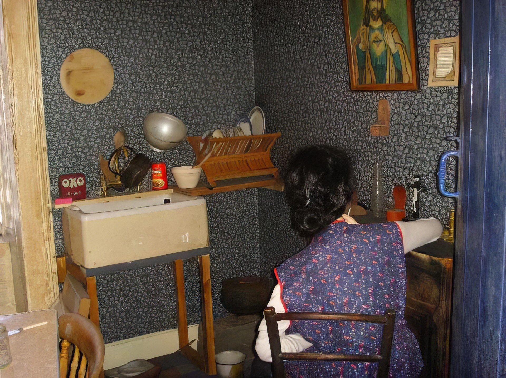 Реконструкция "У Анджелы на кухне". Фотография из музея Фрэнка Маккорта, Лимерик, Ирландия.