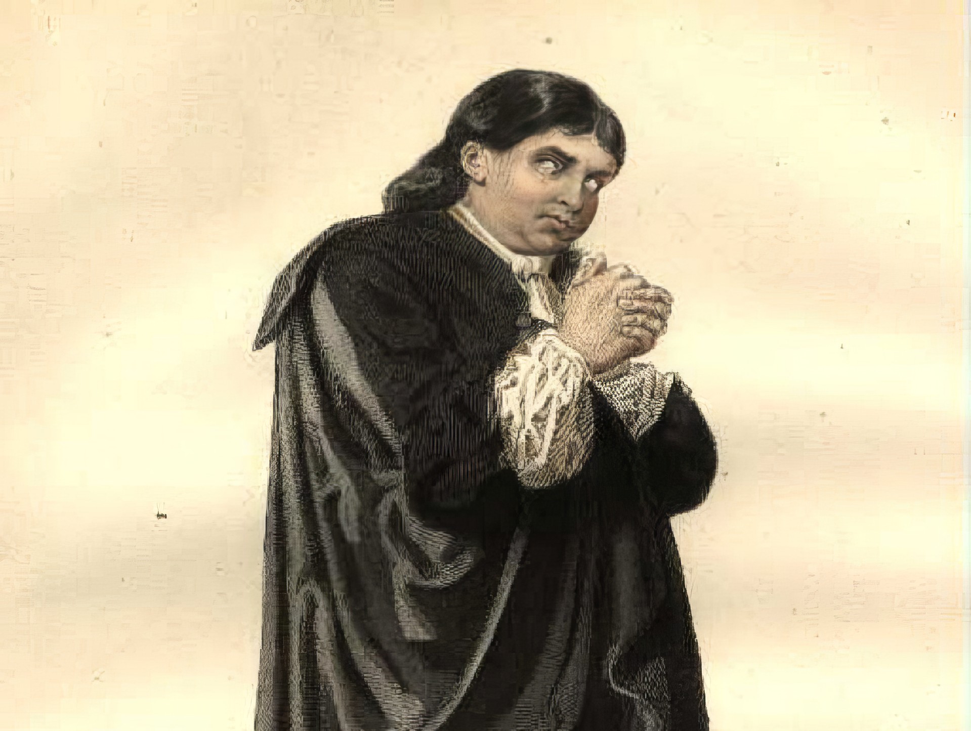 Тартюф, главный герой пьесы Мольера. «Викторианские костюмы для пьес Мольера», XIX век.