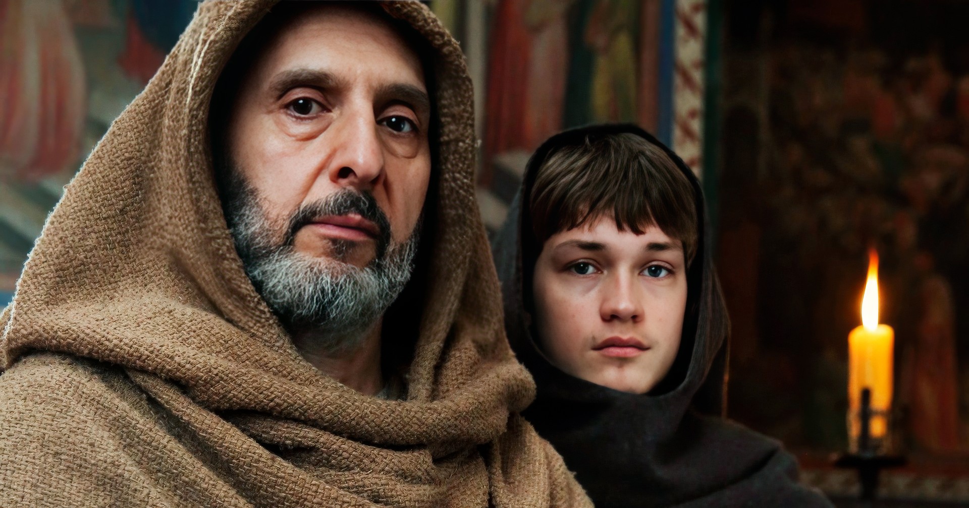 Кадр из художественного фильма «Имя розы» (англ. The Name of the Rose) Жан-Жака Анно 1986 года. Шон Коннери в роли Уильяма Баскервильского.