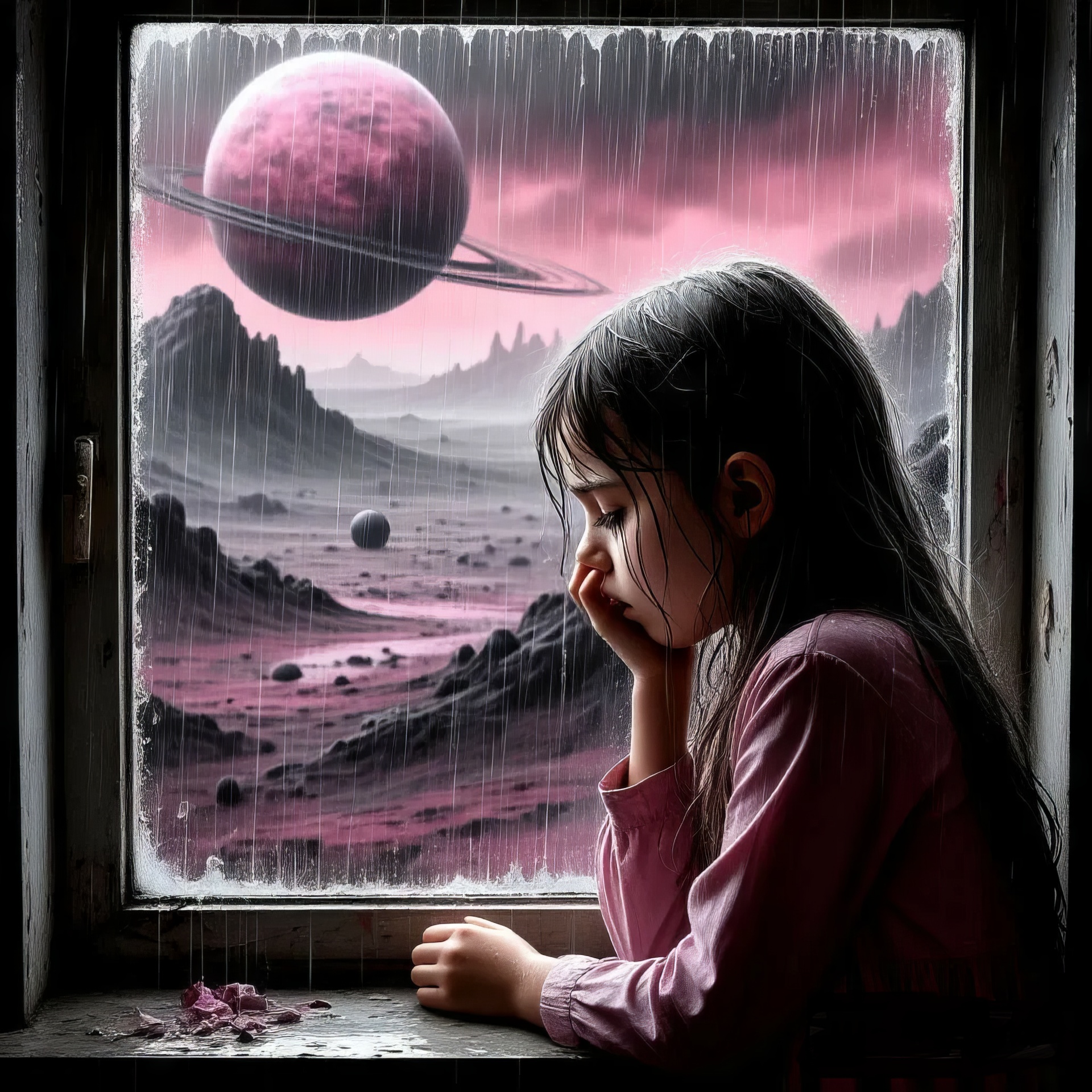 Иллюстрация к рассказу "Всё лето в один день". Сделано в Шедевруме.