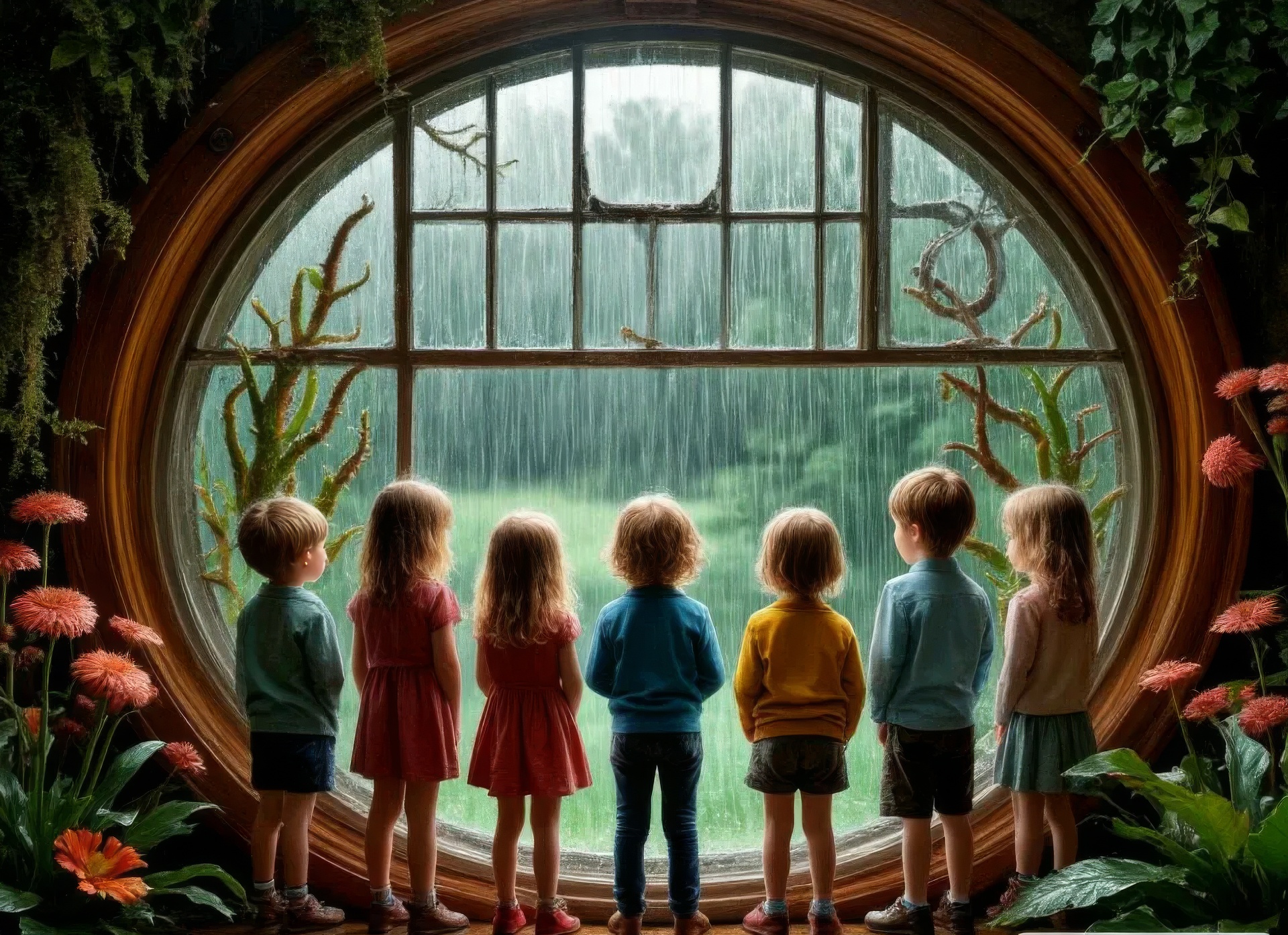 Иллюстрация к рассказу "Всё лето в один день". Сделано в Шедевруме.