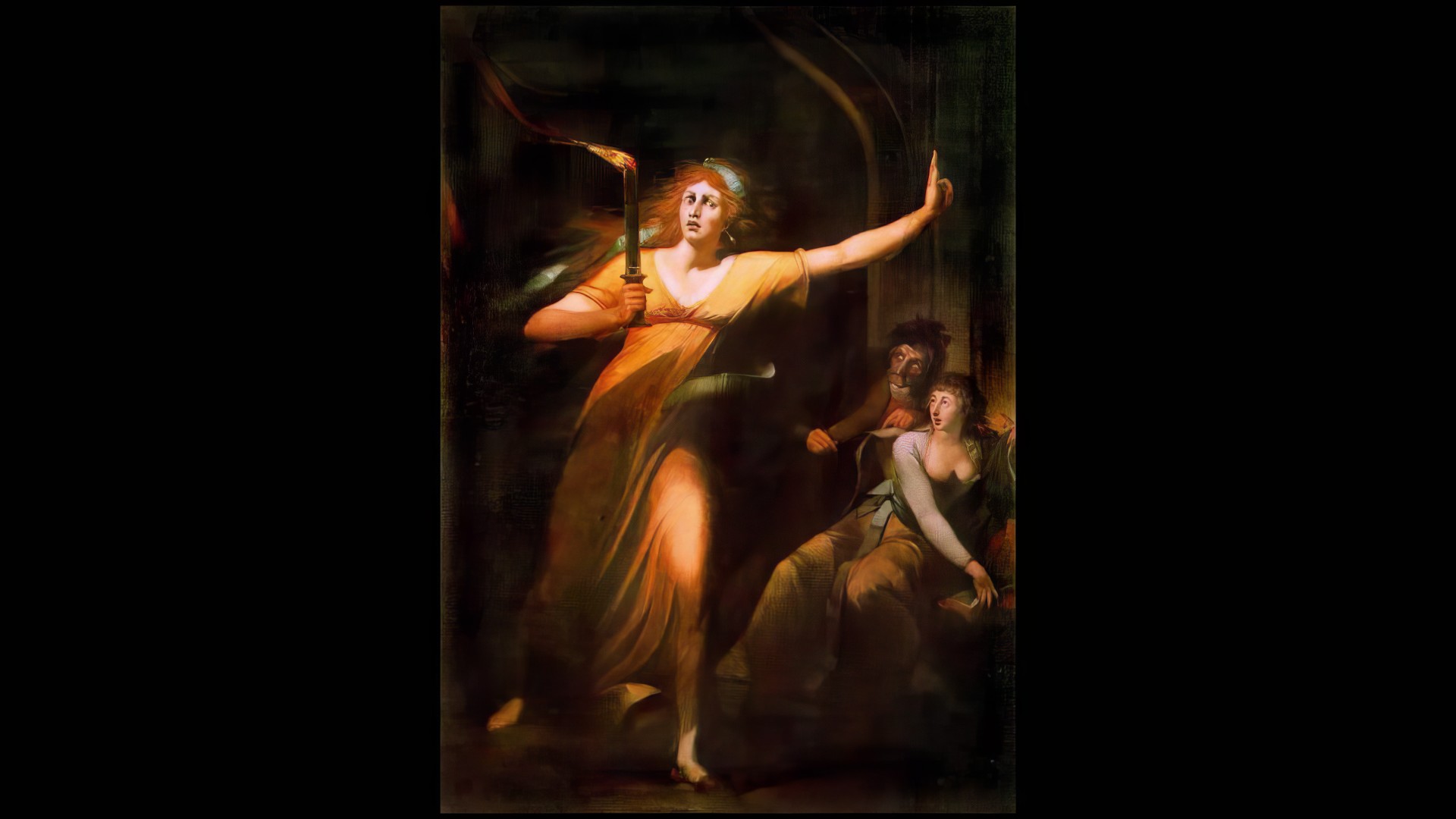 Леди Макбет во сне. Художник Иоганна Генриха Фюссли, конец XVIII века. Отдел живописи Лувра.