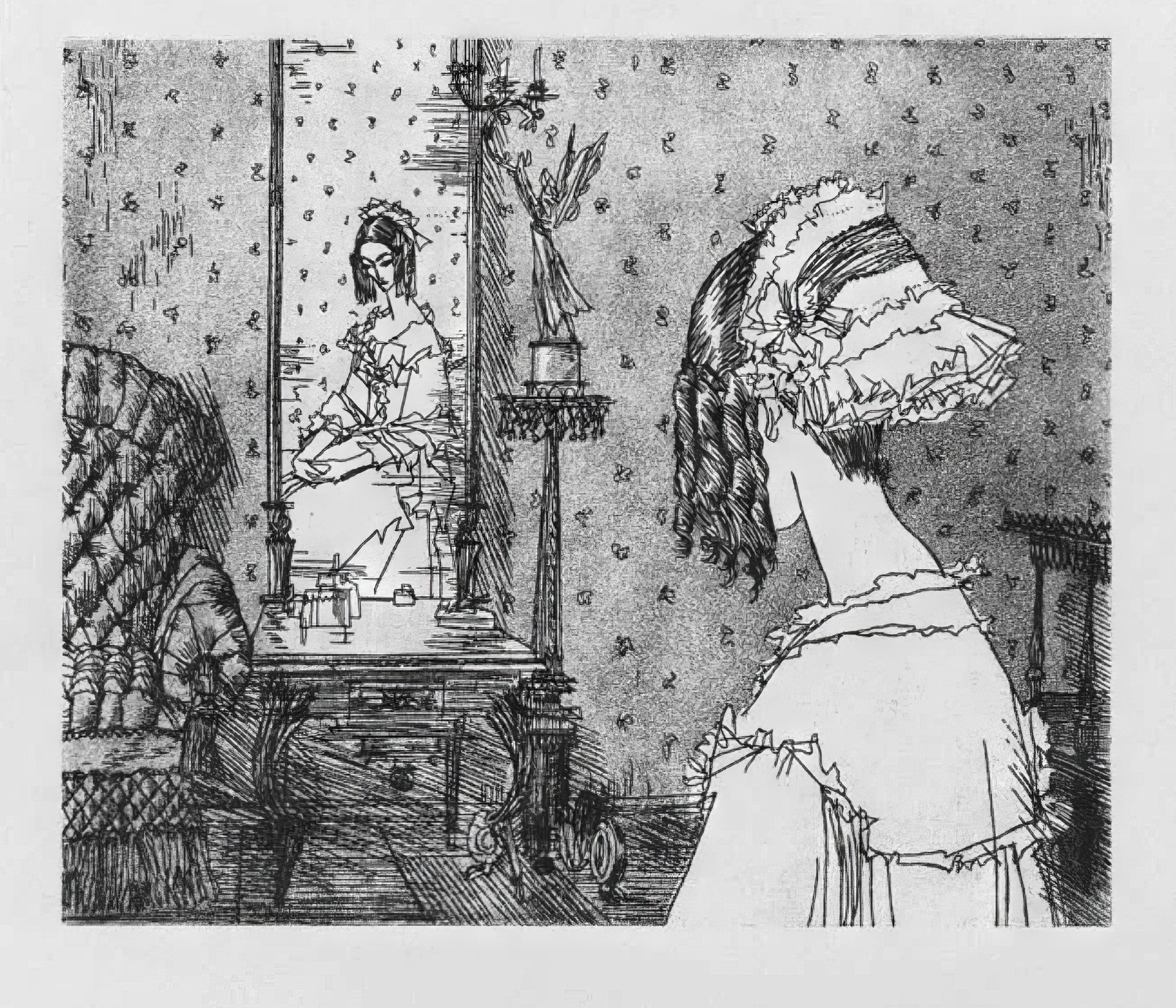 Иллюстрация к роману Г. Флобера «Госпожа Бовари». Иллюстратор М. Майофис, 1971.