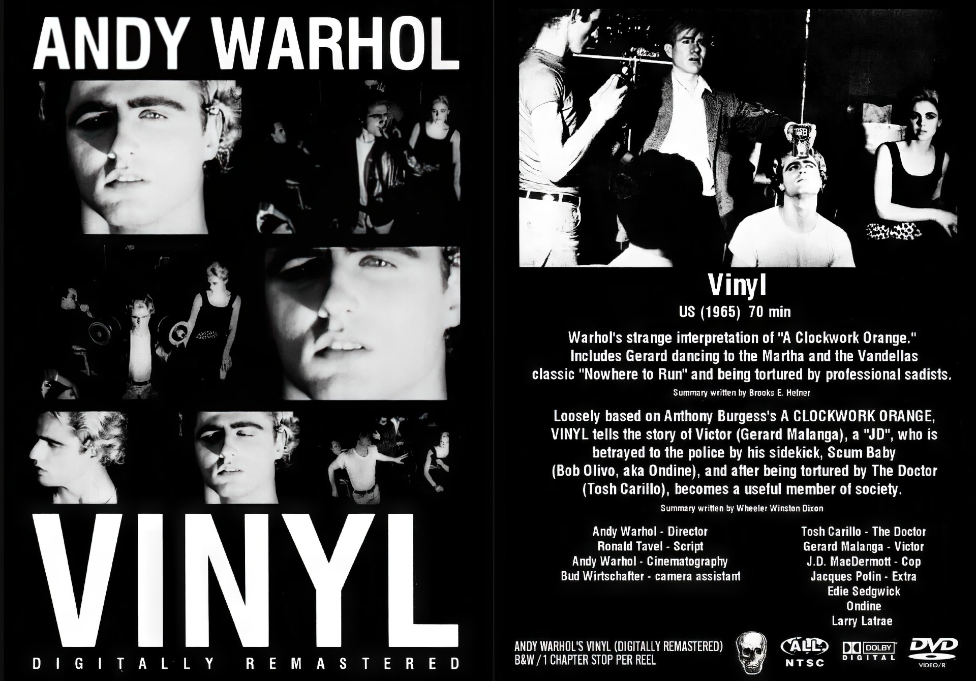 Фильм Энди Уорхола 1965 года под названием «Винил» был первой экранизацией романа Бёрджесса.