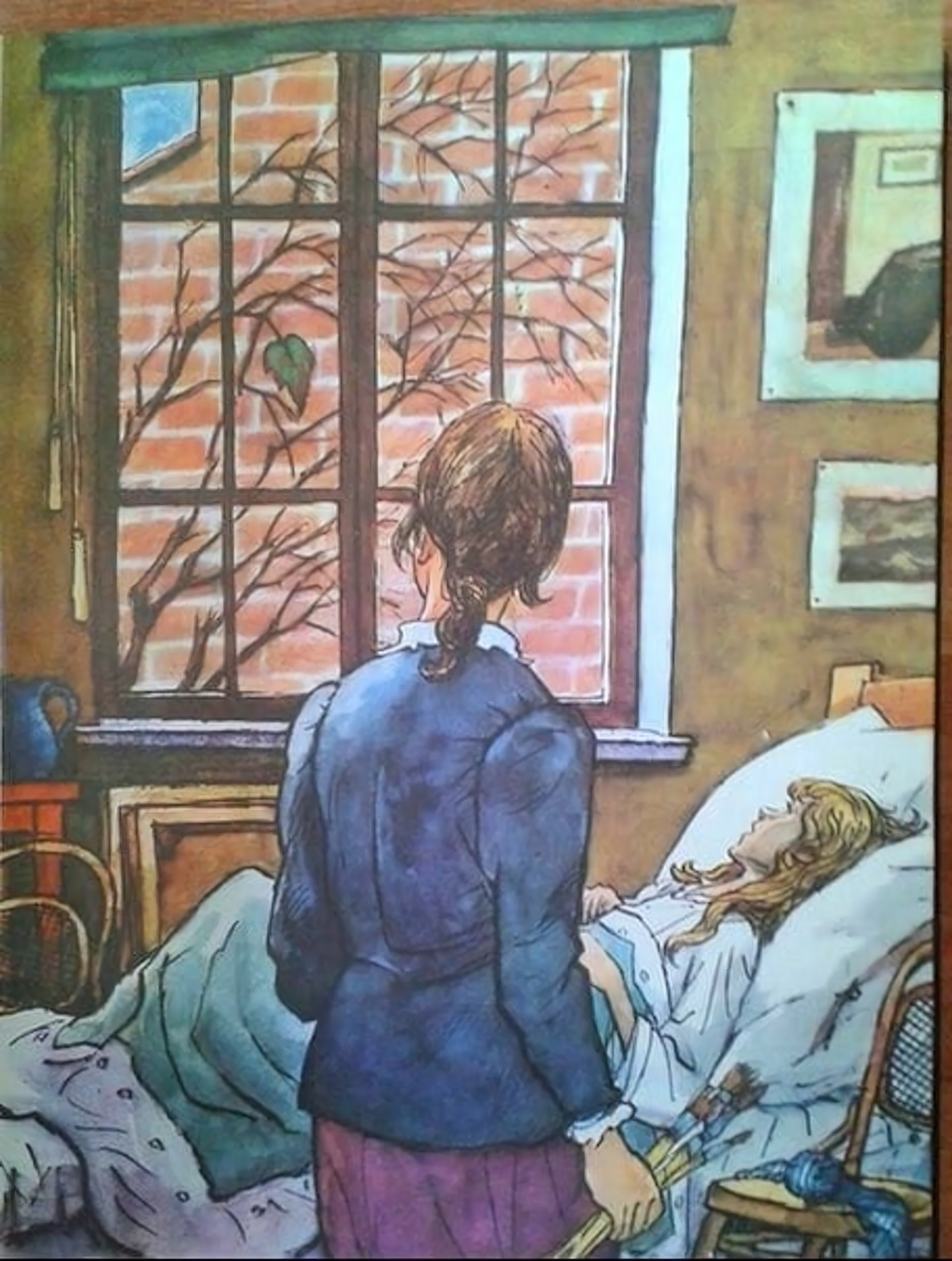 Иллюстрация к рассказу О. Генри "Последний лист". Художник: Иван Семёнов.