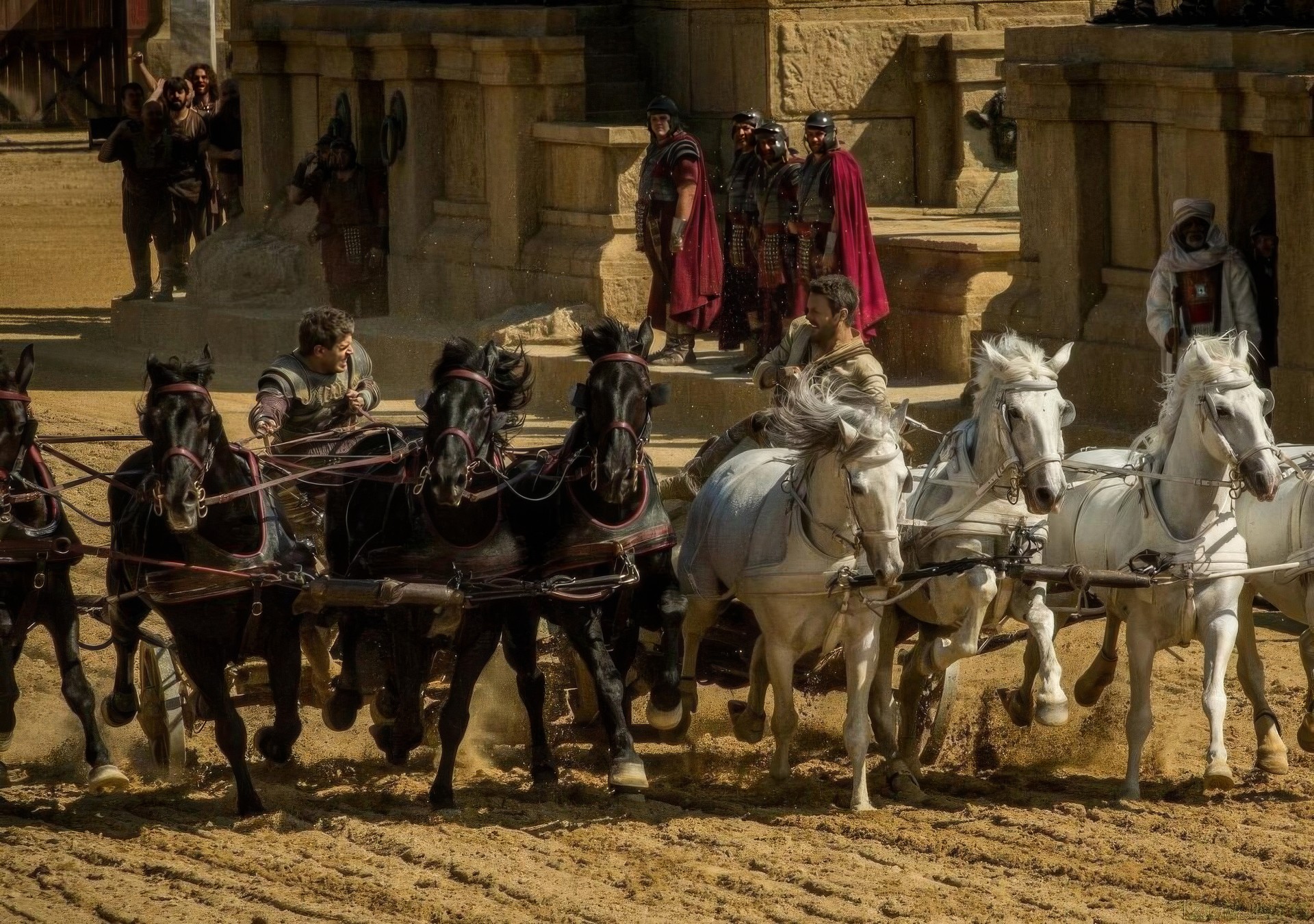 Гонки на колесницах в фильме "Бен-Гур" (1959).