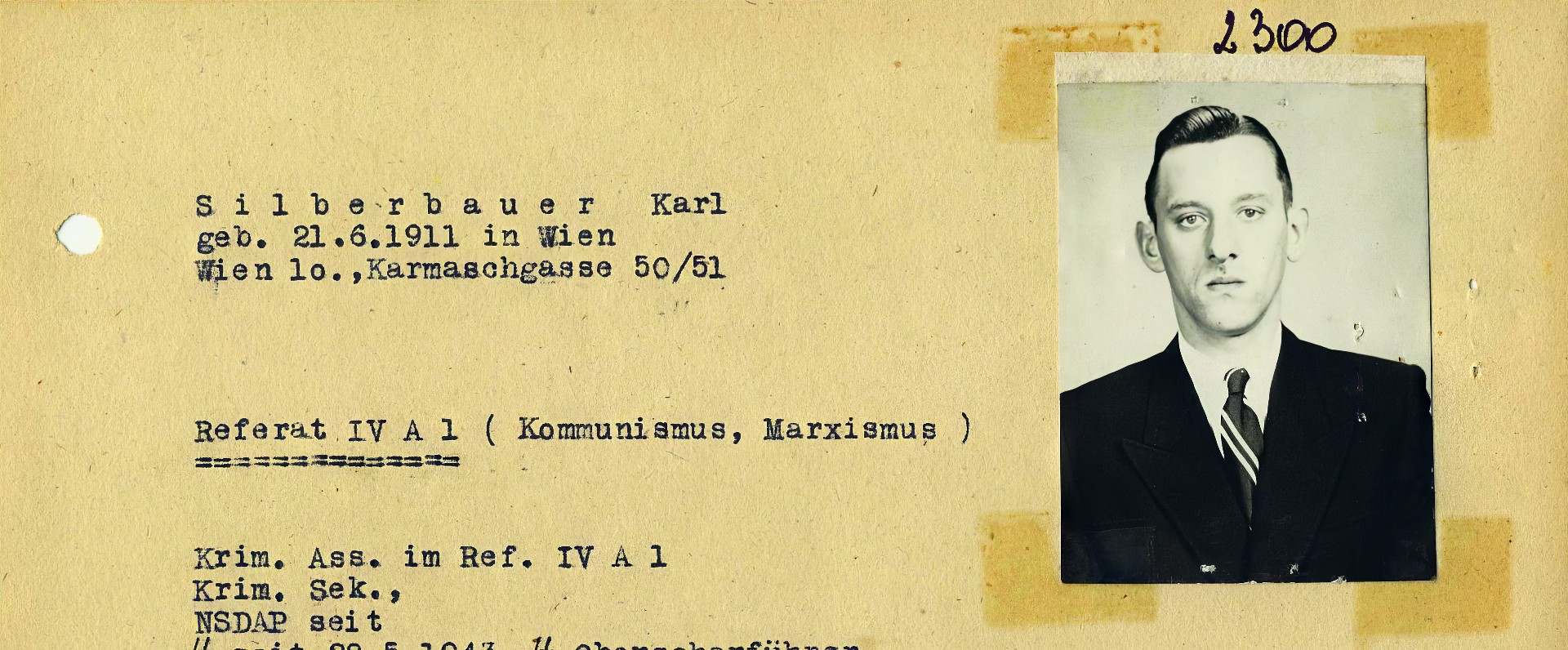 Карл Йозеф Зильбербауэр — австрийский обершарфюрер, в 1944 году арестовавший Анну Франк и её семью.