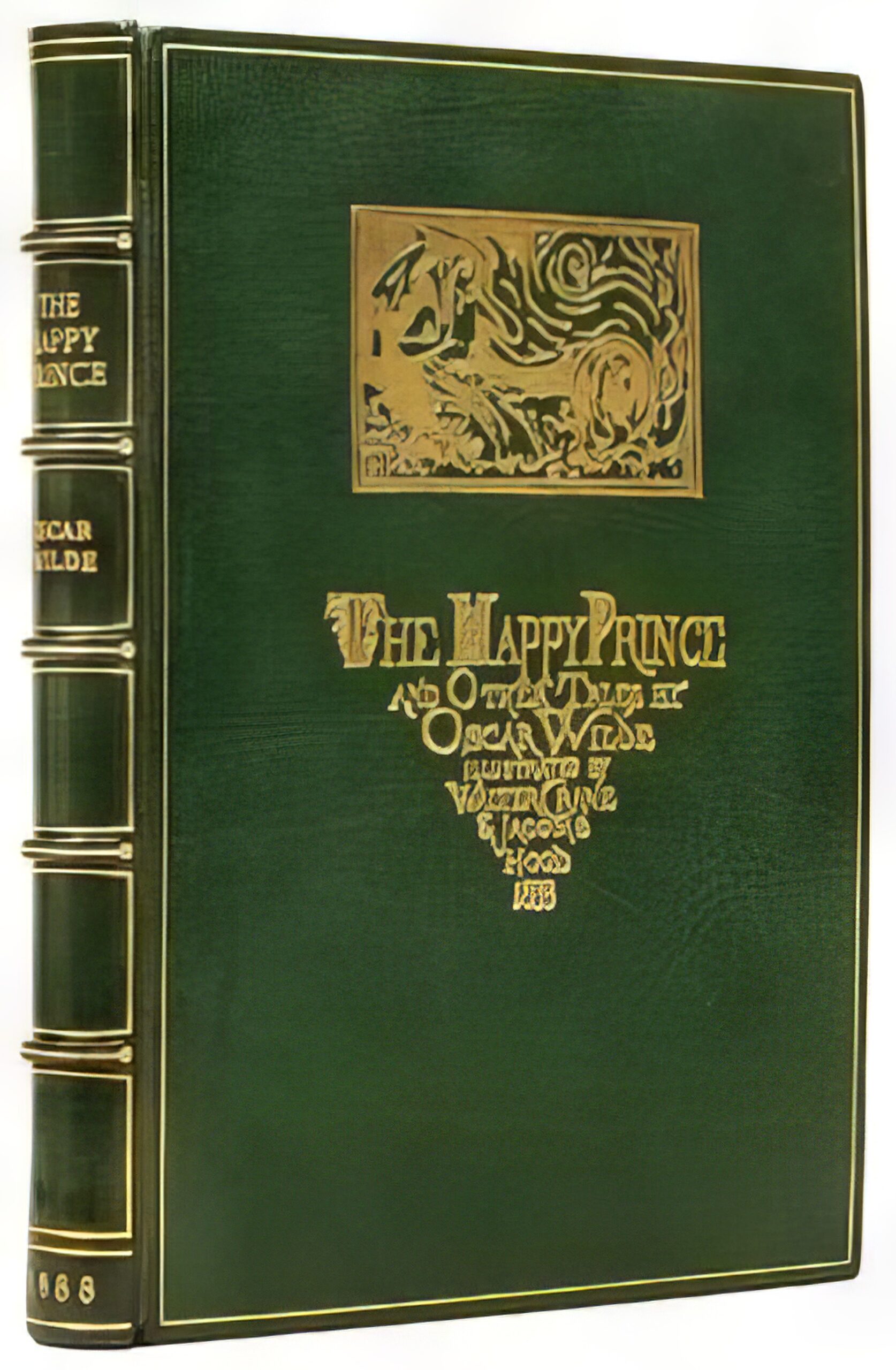 Обложка первого издания сборника «Счастливый принц и другие рассказы». Автор Оскар Уайльд. Дата публикации: 1 мая 1888 года.