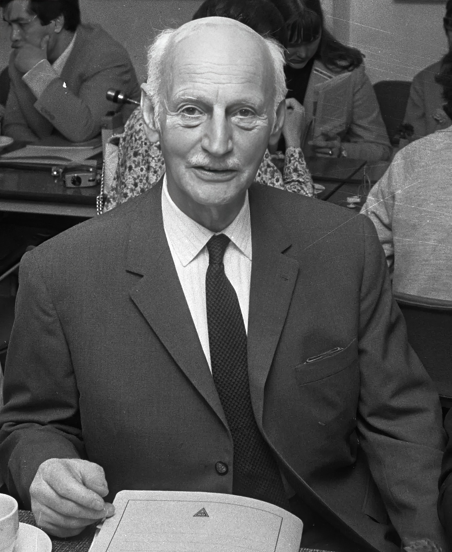 Отто Франк, немецкий бизнесмен и отец Анны Франк. Фото 23 июля 1968 года.