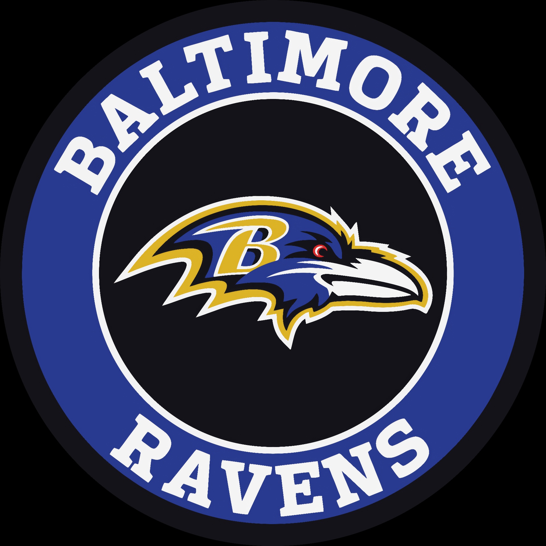 "Рэйвен" в переводе с английского "ворон". Поэтому на эмблеме клуба "Балтимор Рэйвенс" (Baltimore Ravens) изображена голова ворона.