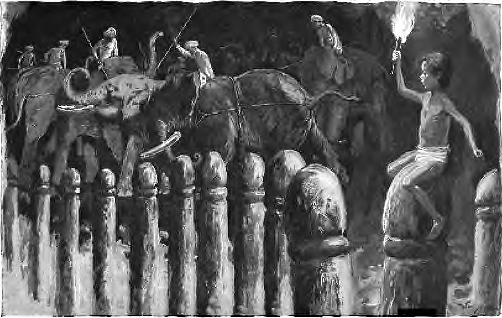 «Он доставал фонарик, размахивал им и кричал изо всех сил». Тумаи в загоне слонов, 1894.