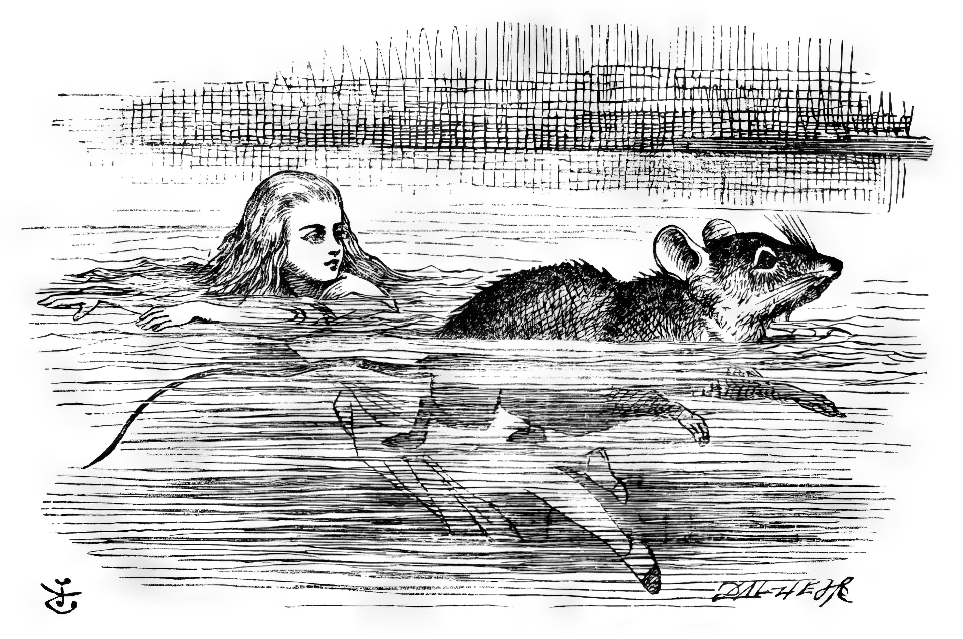 Иллюстрация Джона Тенниела к сказке Льюиса Кэрролла «Алиса в Стране чудес», опубликованной в декабре 1865 года.