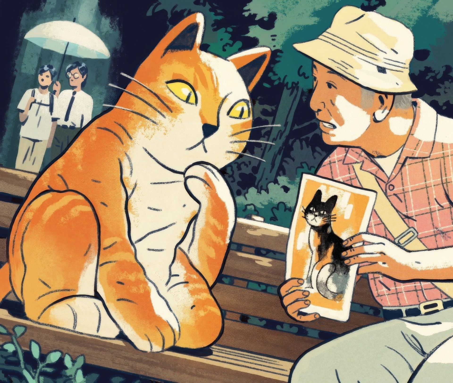 Иллюстрация к роману "Кафка на пляже". Художник - Сэм Босма (Sam Bosma, 1986).