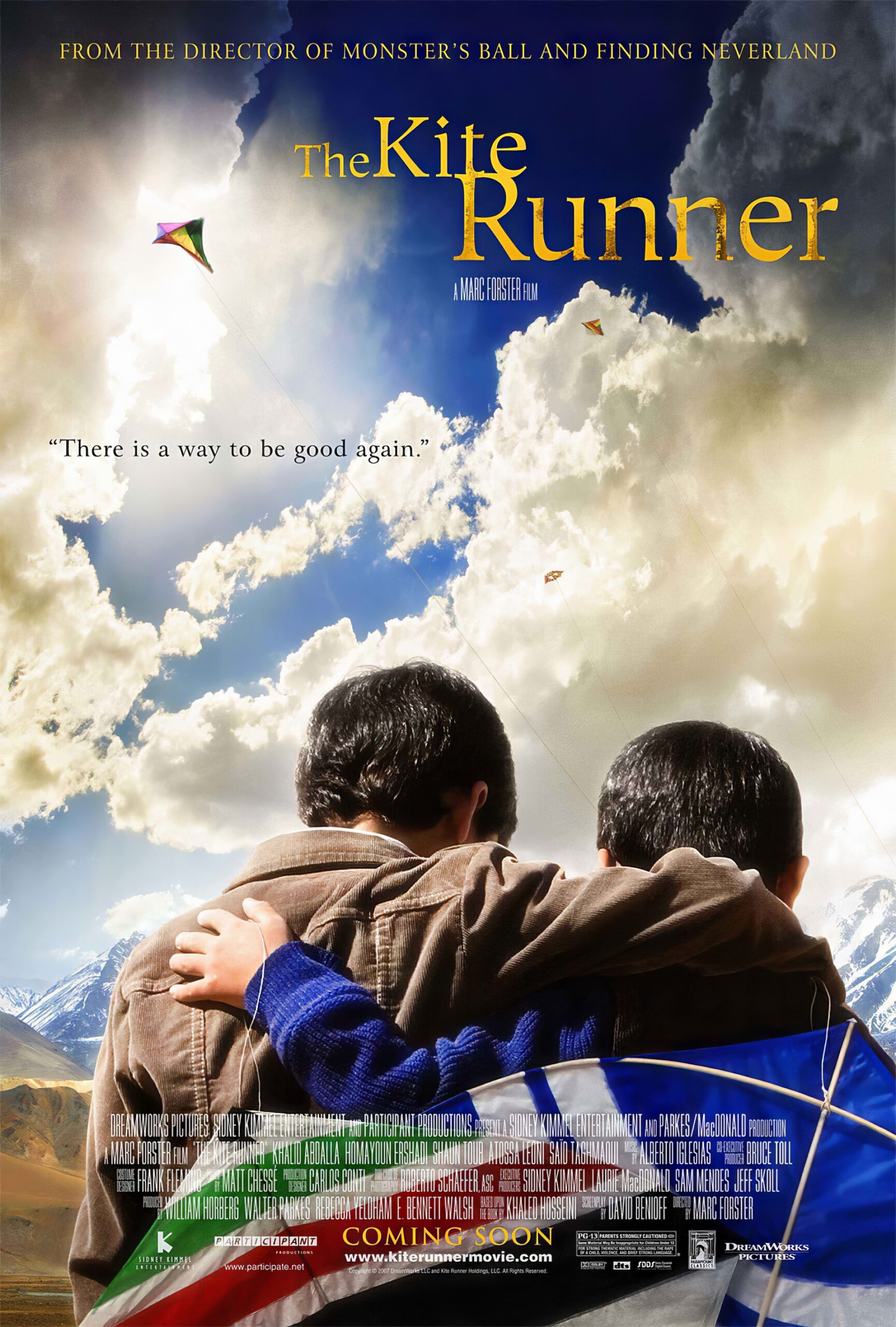 Постер фильма "Бегущий за ветром» (англ. The Kite Runner) — американской драмы 2007 года режиссёра Марка Форстера, основанного на одноимённом романе 2003 года Халеда Хоссейни.