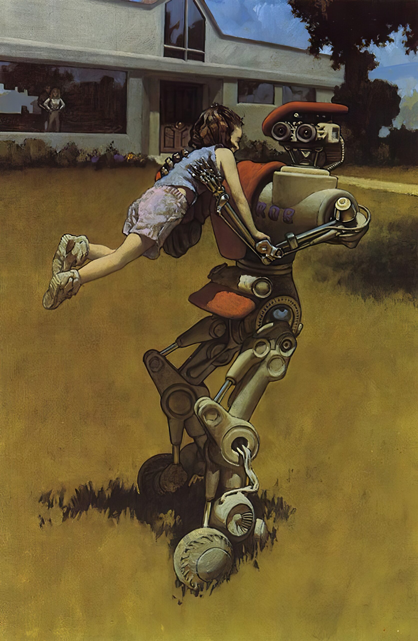 Глория и Робби. Иллюстрация Марка Зуга по мотивам "Робби" Азимова.