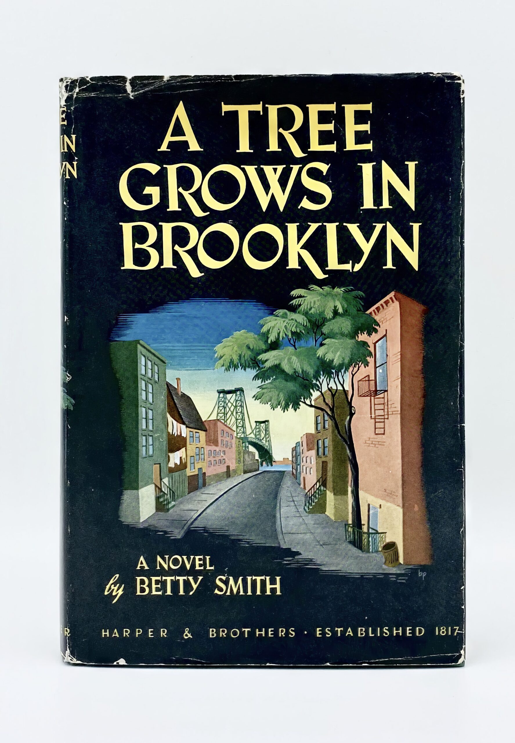Обложка первого издания романа Бетти Смит "Дерево растёт в Бруклине (A Tree Grows in Brooklyn). Издательство Harper & Brothers, 1943 г.