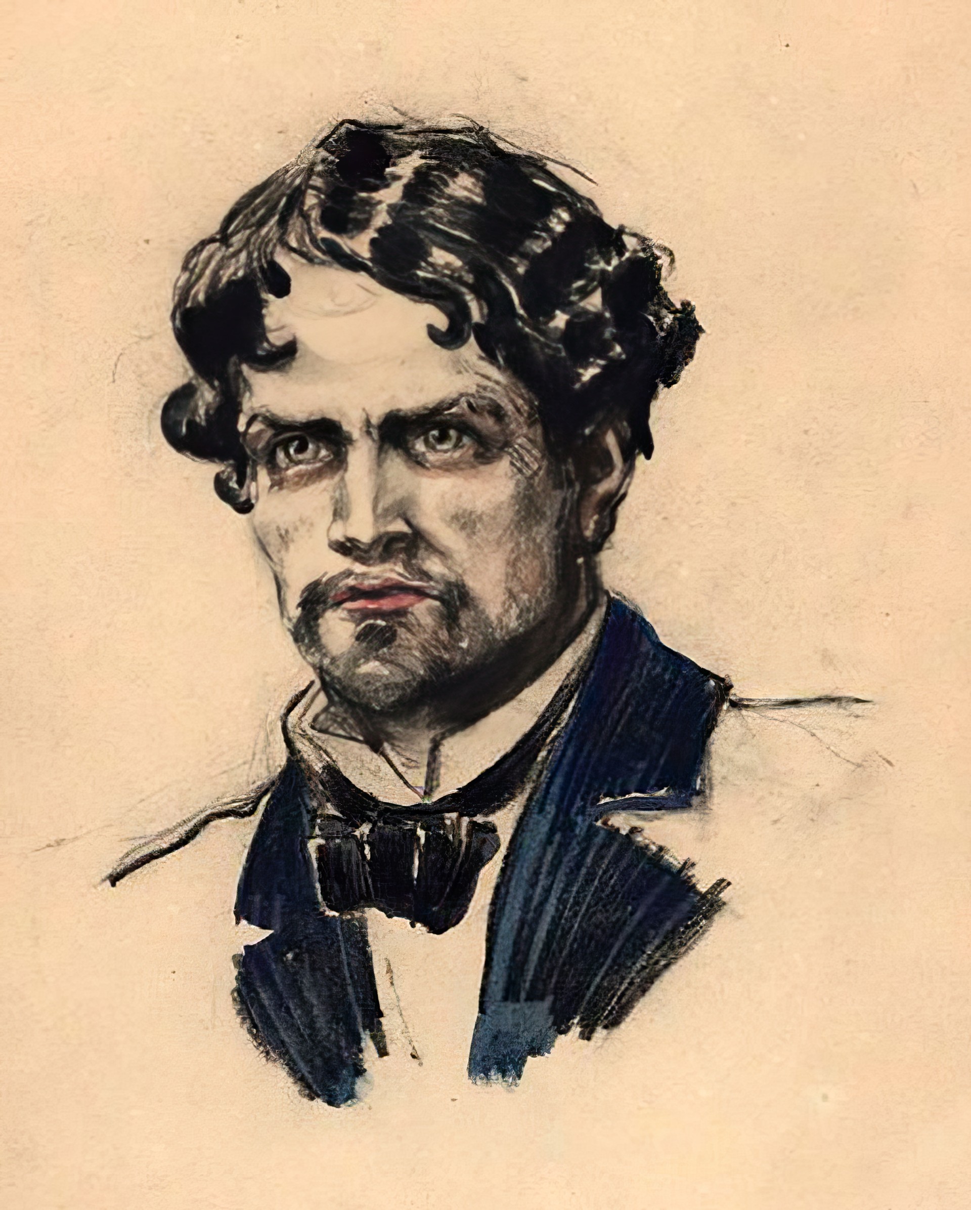 Парфён Рогожин. Иллюстрация (1950-е годы) к роману Ф. М. Достоевского "Идиот" художника Павла Соколова-Скаля (1899—1961).