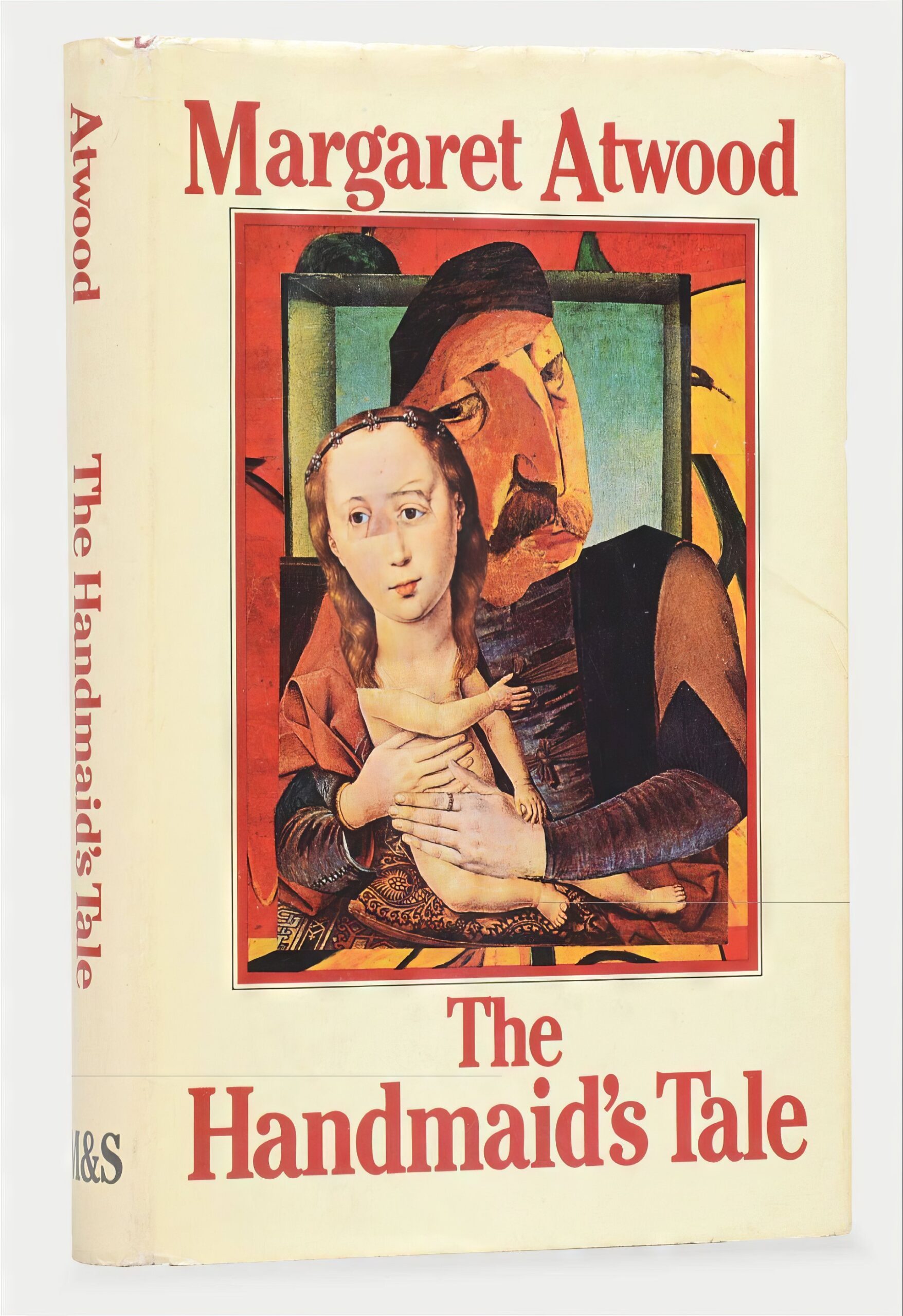 Обложка первого издания «Рассказ служанки» Маргарет Этвуд. Художник с обложки Тэд Аронович, дизайн; Гейл Гелтнер, коллаж (первое издание, твёрдый переплёт).