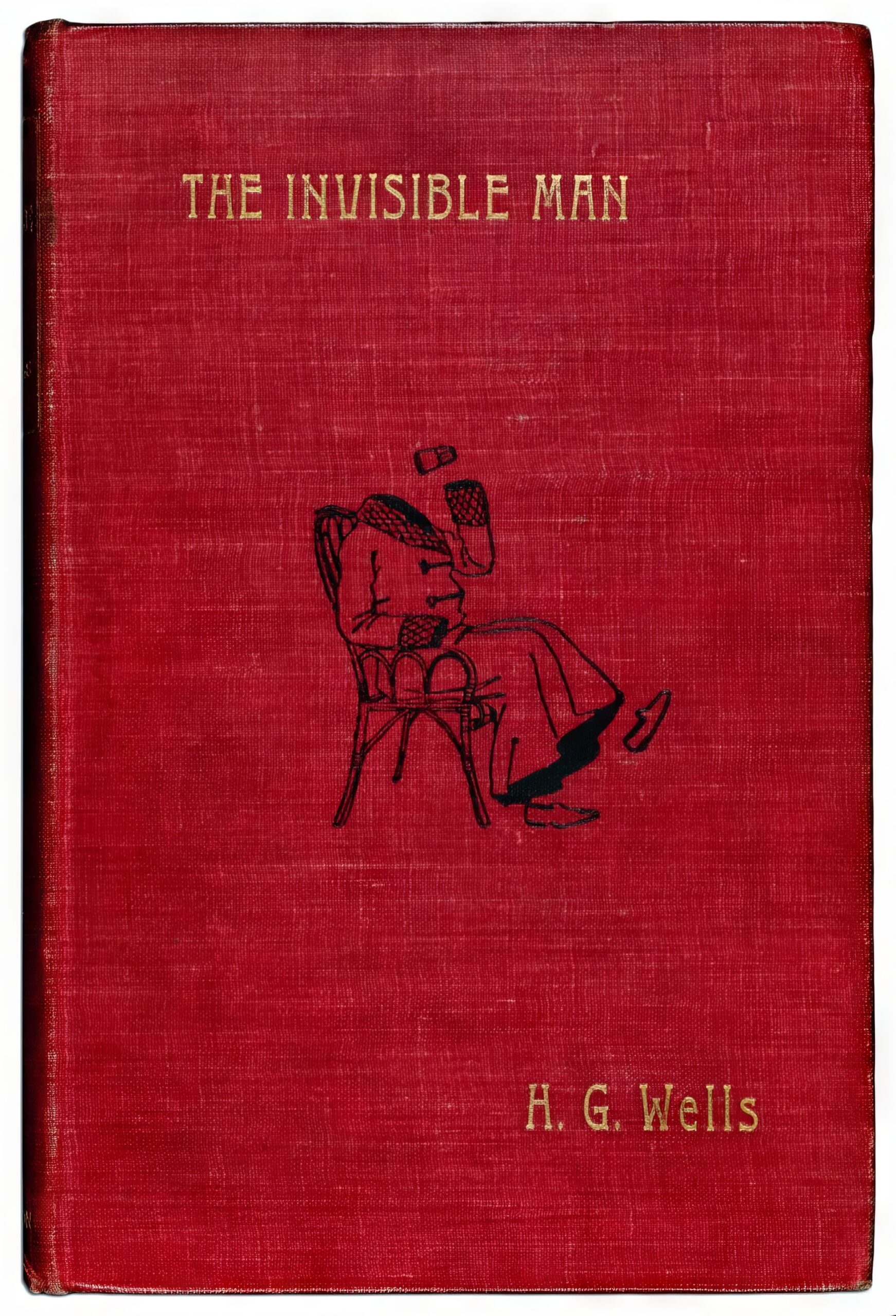 Обложка первого издания романа "Человек-невидимка", 1897 г. Издатель: К. Артур Пирсон (Великобритания).