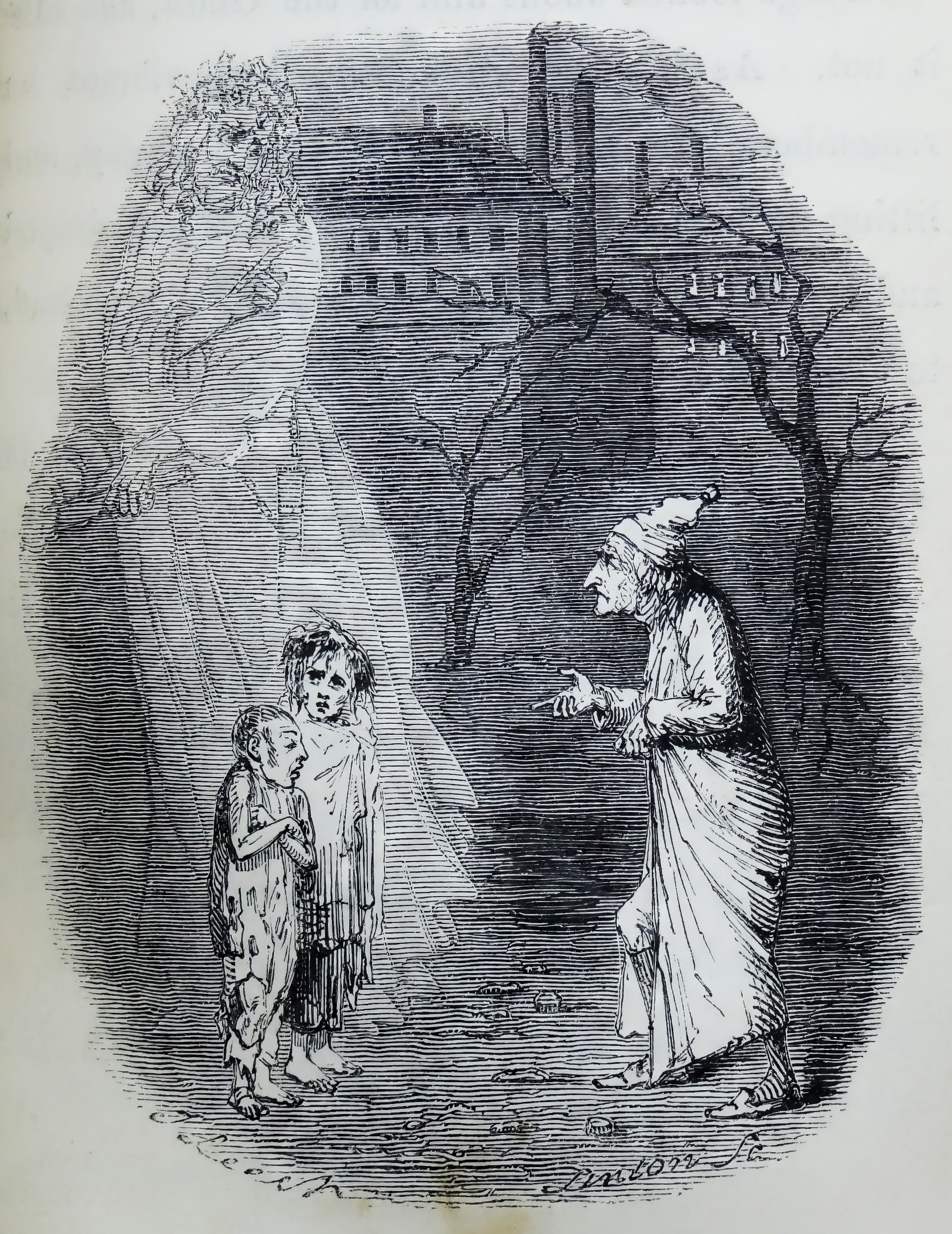 Невежество и Нищета (иллюстрация Джона Лича к повести Чарльза Диккенса «Рождественская песнь»).