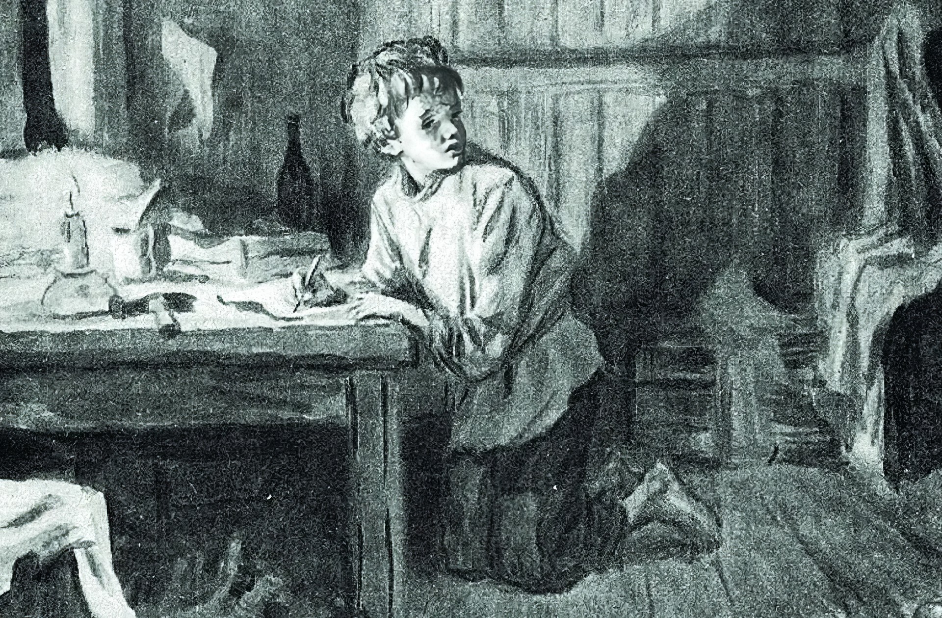 Иллюстрация к рассказу А. Чехова "Ванька Жуков".