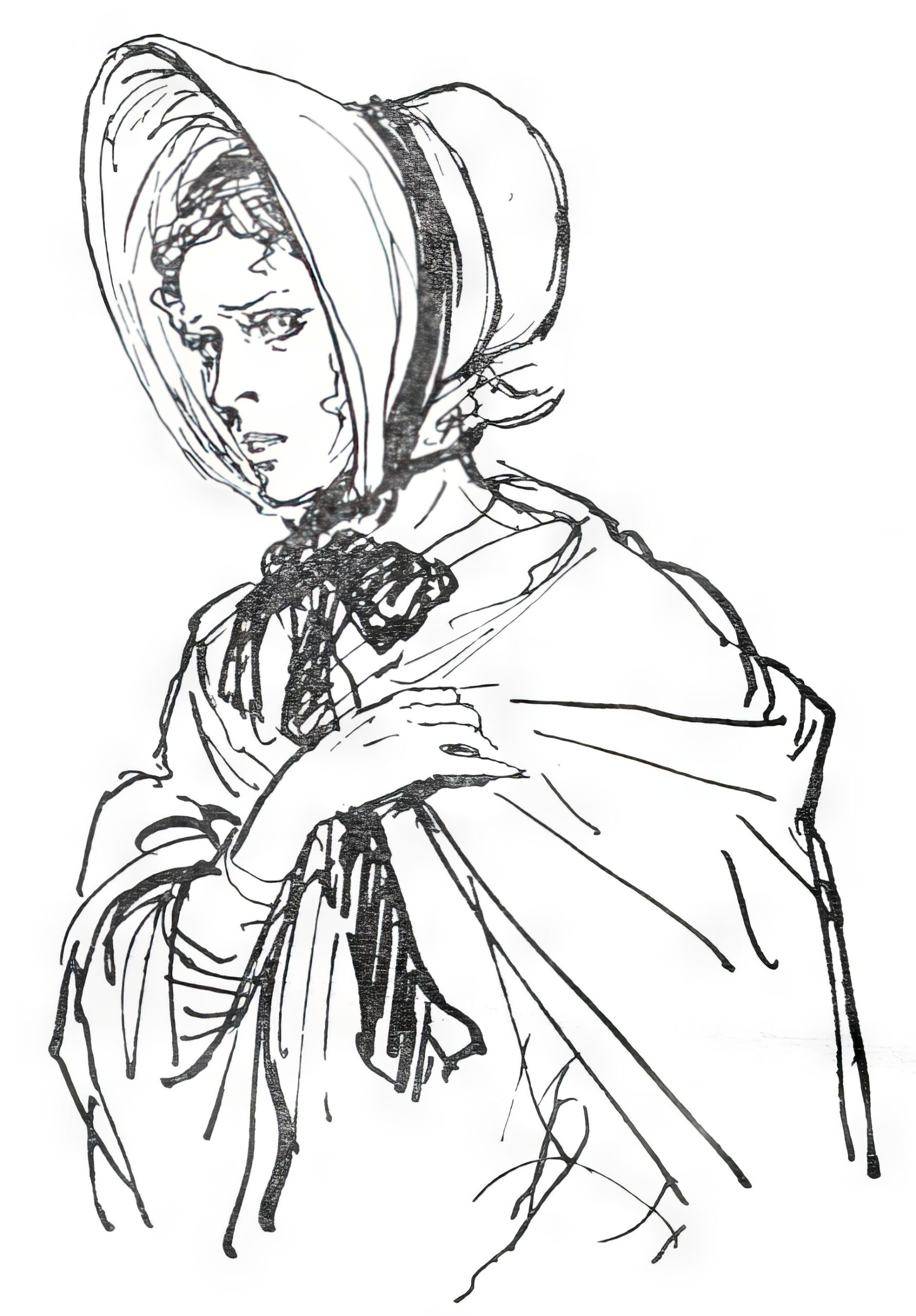 Анна Катерик. Иллюстрация художника В. П. Высоцкого к роману "Женщина в белом".