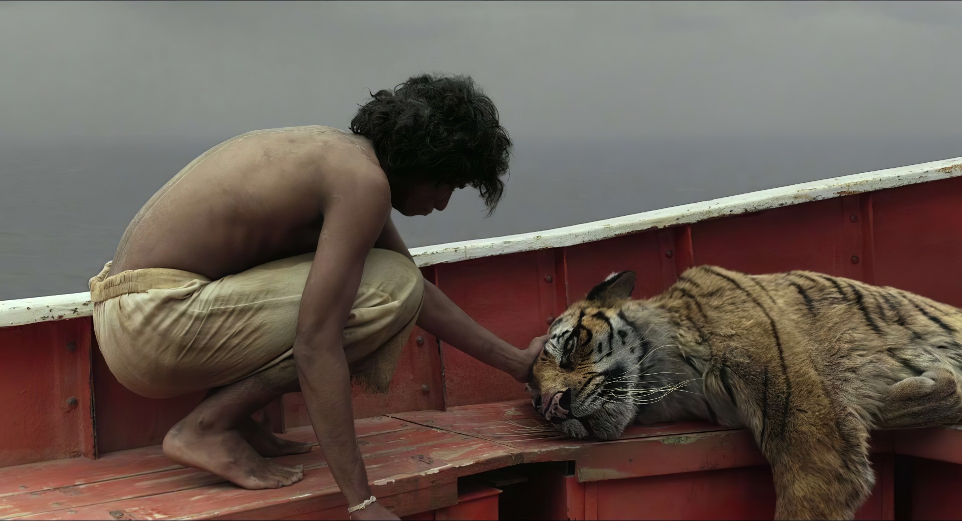 Кадр из приключенческого фильма Энга Ли «Жизнь Пи» (англ. Life of Pi), вышедшего в 2012 году. 