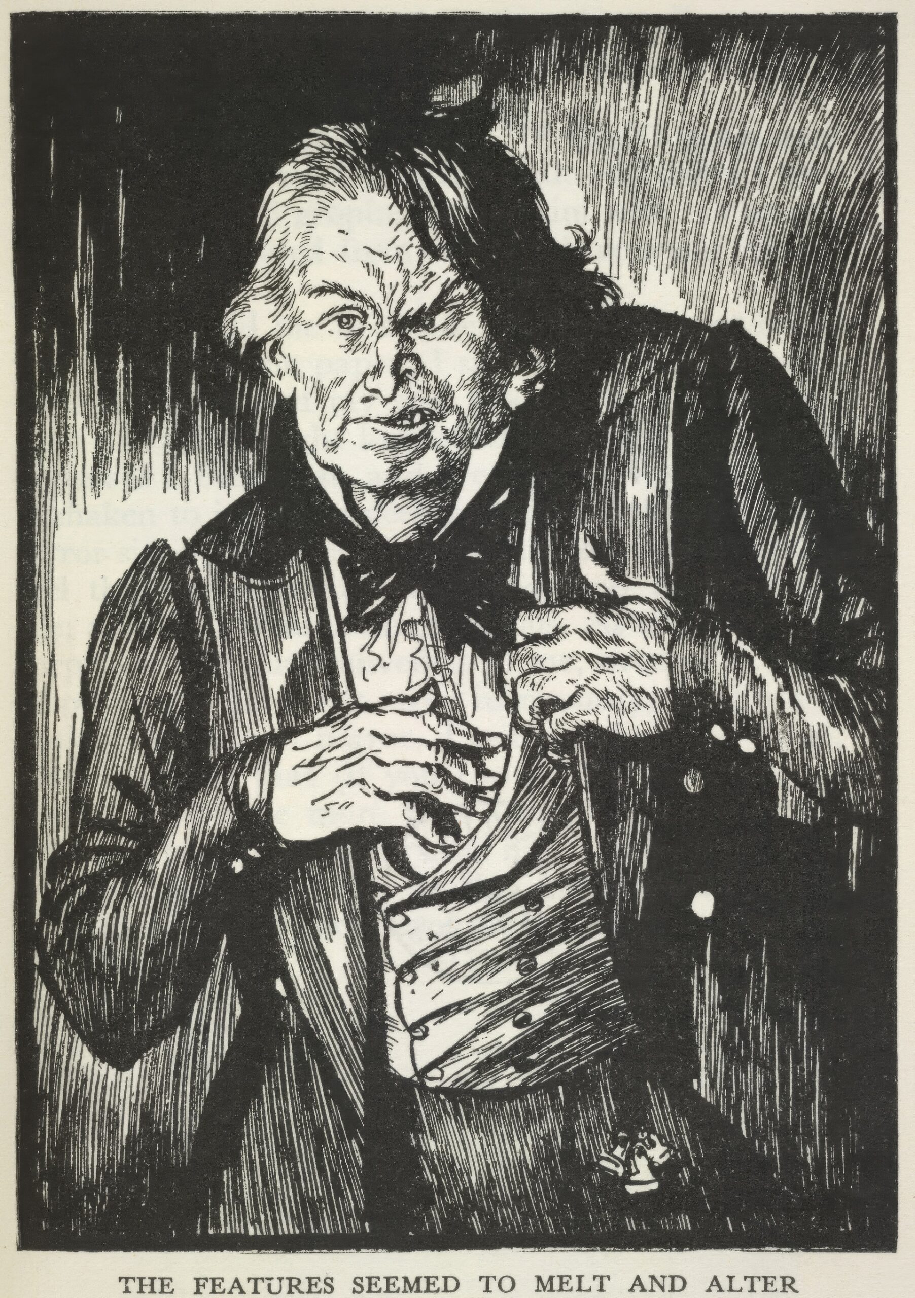 Иллюстрация для книги "Странная история доктора Джекила и мистера Хайда" Роберта Льюиса Стивенсона, издание 1928 года.