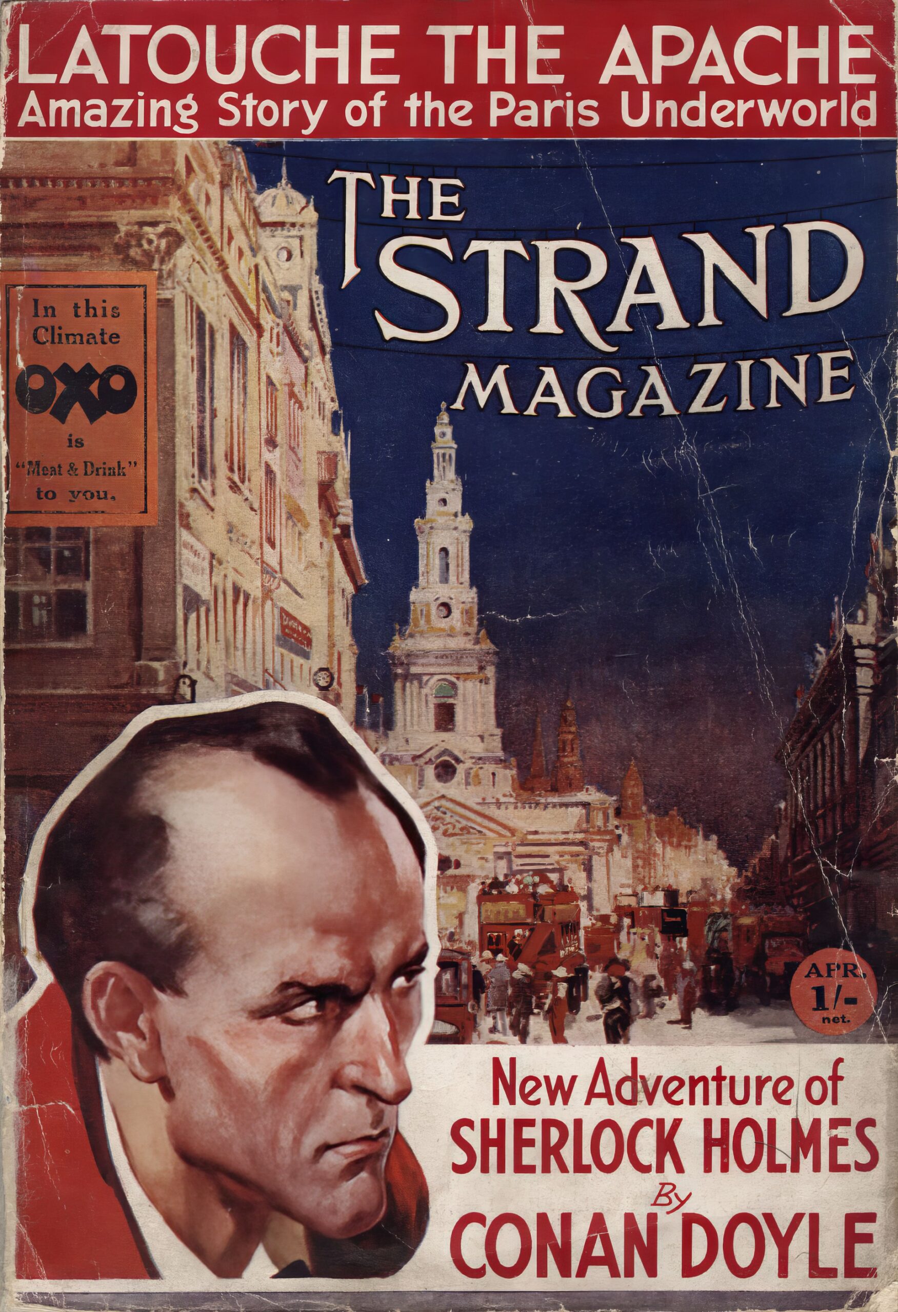  Strand Magazine — ежемесячный иллюстрированный журнал беллетристики, основанный Джорджем Ньюнсом. Издавался в Великобритании с января 1891 по март 1950.  В журнале печатались такие авторы, как Артур Конан Дойл, Агата Кристи, П.Г. Вудхауз, Герберт Уэллс, Жорж Сименон и другие классики детективного, приключенческого и фантастического жанров.