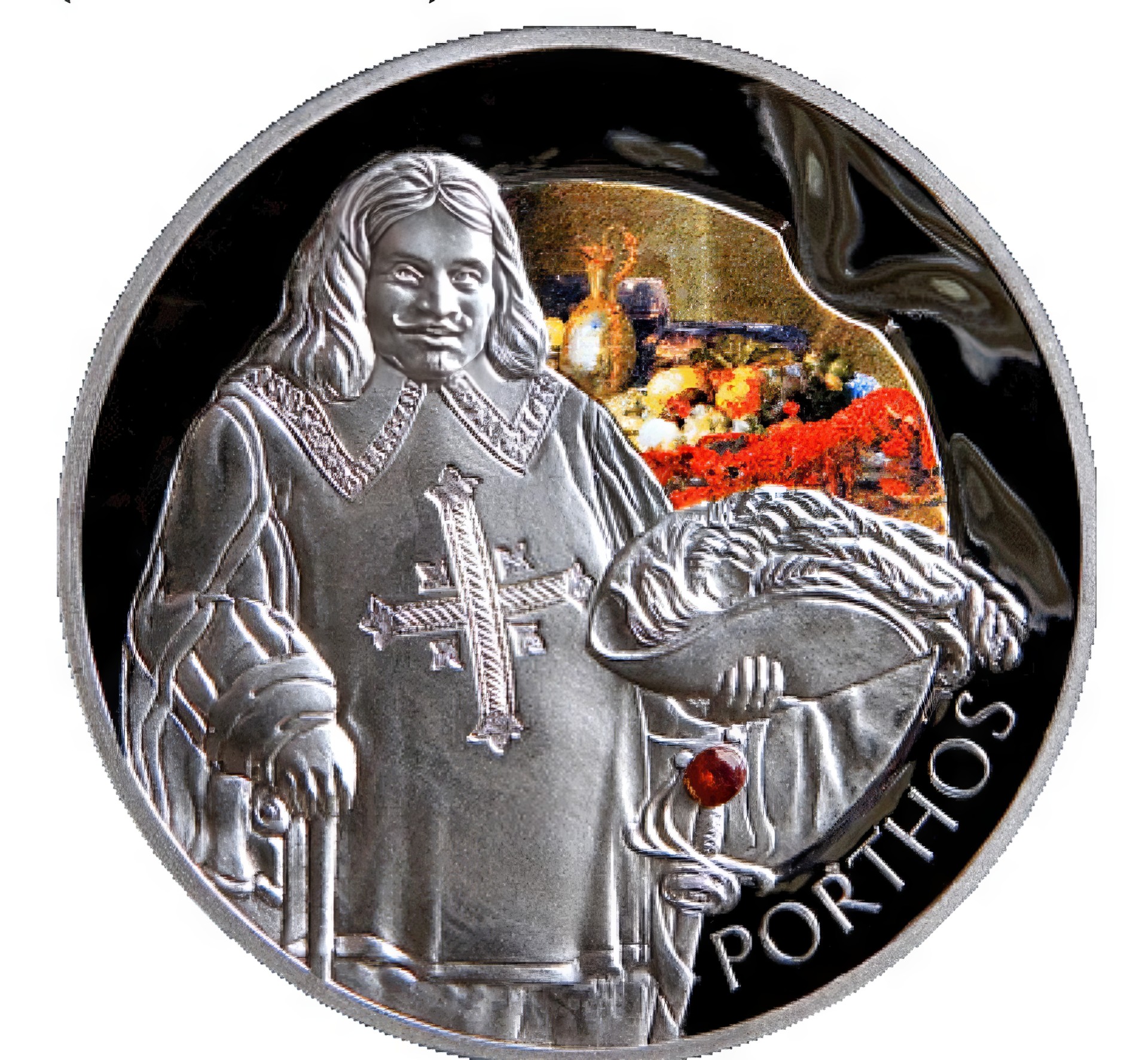 Памятная монета с портретом Портоса (Беларусь, 2009).